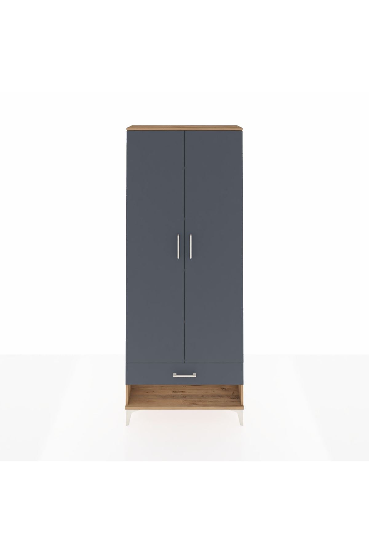 Arges Dolap 5 Raflı Tek Çekmeceli 2 Kapaklı 88x30x221 - S30M016V8A