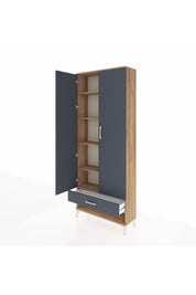 Arges Dolap 5 Raflı Tek Çekmeceli 2 Kapaklı 88x30x221 - S30M016V8A