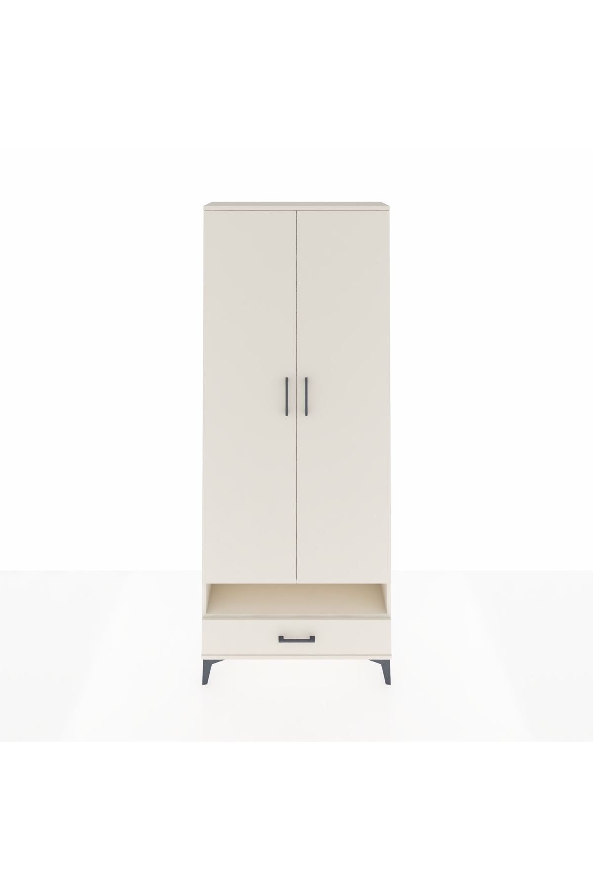 Arges Dolap 2 Raflı Tek Çekmeceli Tek Askılı 88x30x221 - S30M017V1A