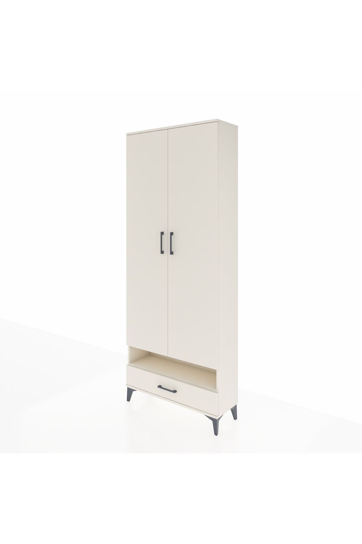 Arges Dolap 2 Raflı Tek Çekmeceli Tek Askılı 88x30x221 - S30M017V1A