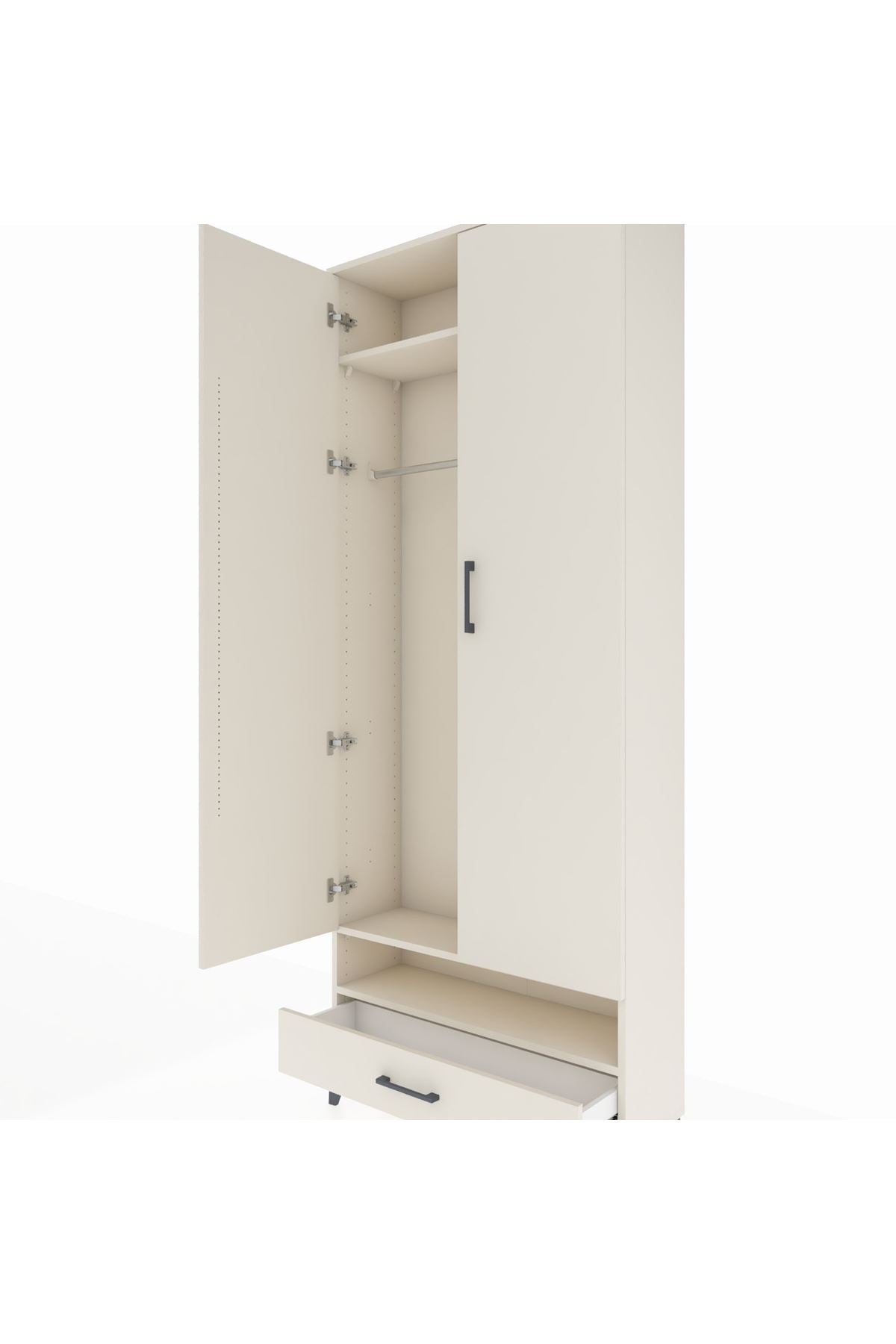 Arges Dolap 2 Raflı Tek Çekmeceli Tek Askılı 88x30x221 - S30M017V1A