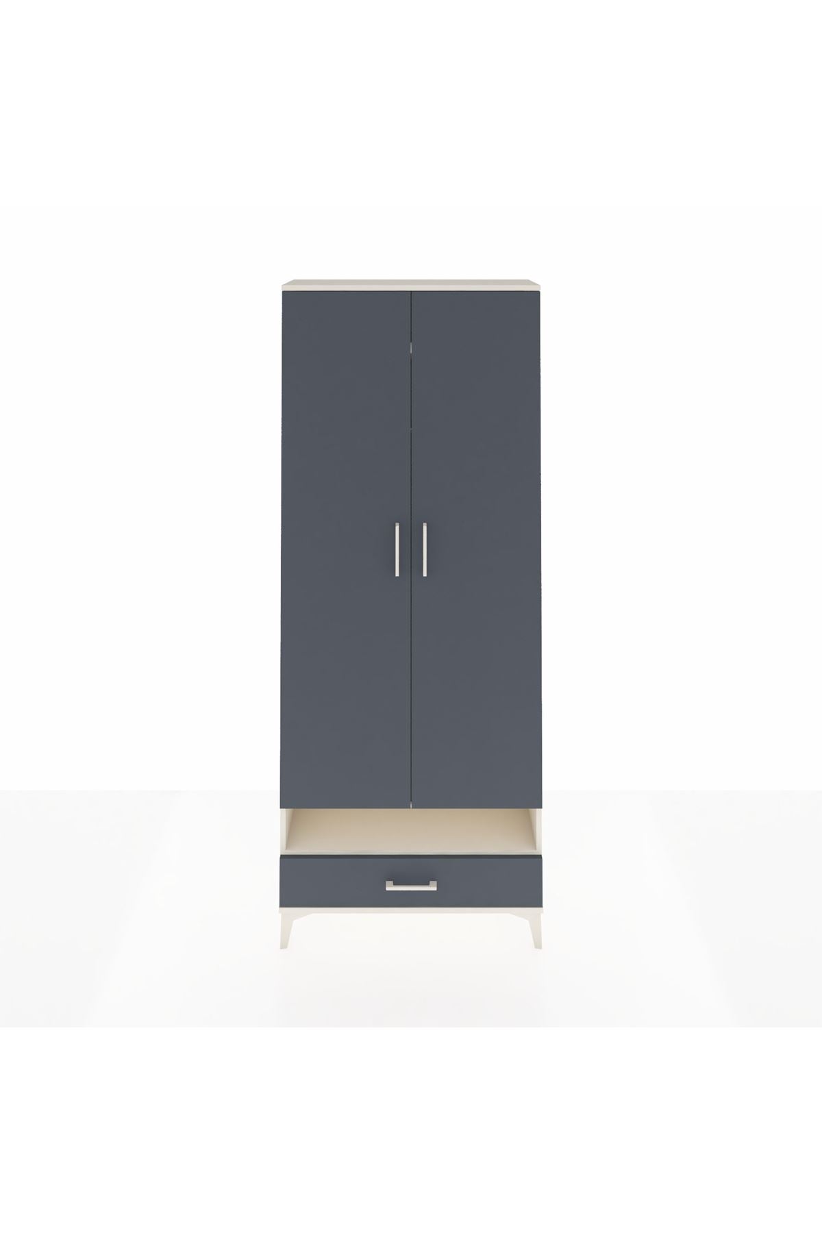 Arges Dolap 2 Raflı Tek Çekmeceli Tek Askılı 88x30x221 - S30M017V2A