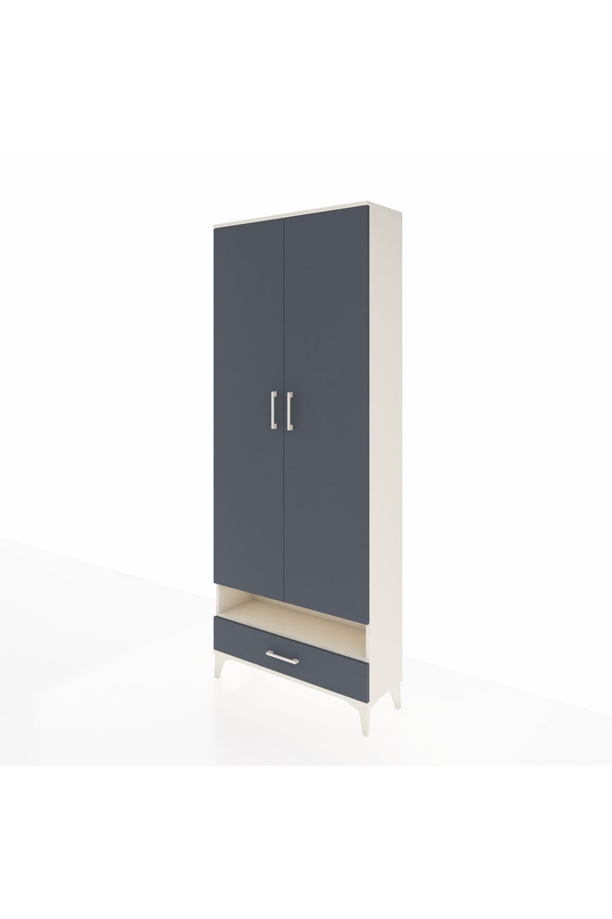 Arges Dolap 2 Raflı Tek Çekmeceli Tek Askılı 88x30x221 - S30M017V2A