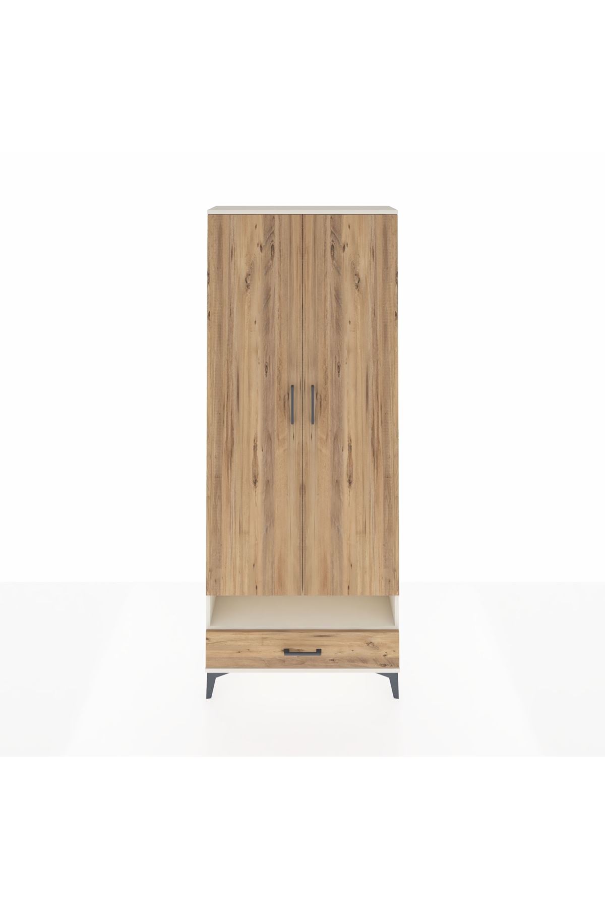 Arges Dolap 2 Raflı Tek Çekmeceli Tek Askılı 88x30x221 - S30M017V3A