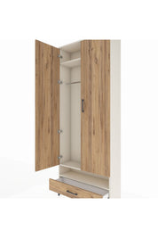 Arges Dolap 2 Raflı Tek Çekmeceli Tek Askılı 88x30x221 - S30M017V3A