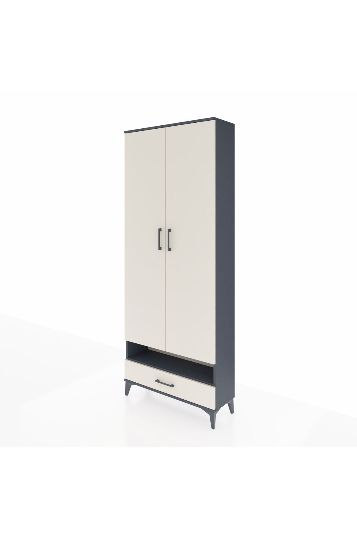 Arges Dolap 2 Raflı Tek Çekmeceli Tek Askılı 88x30x221 - S30M017V4A