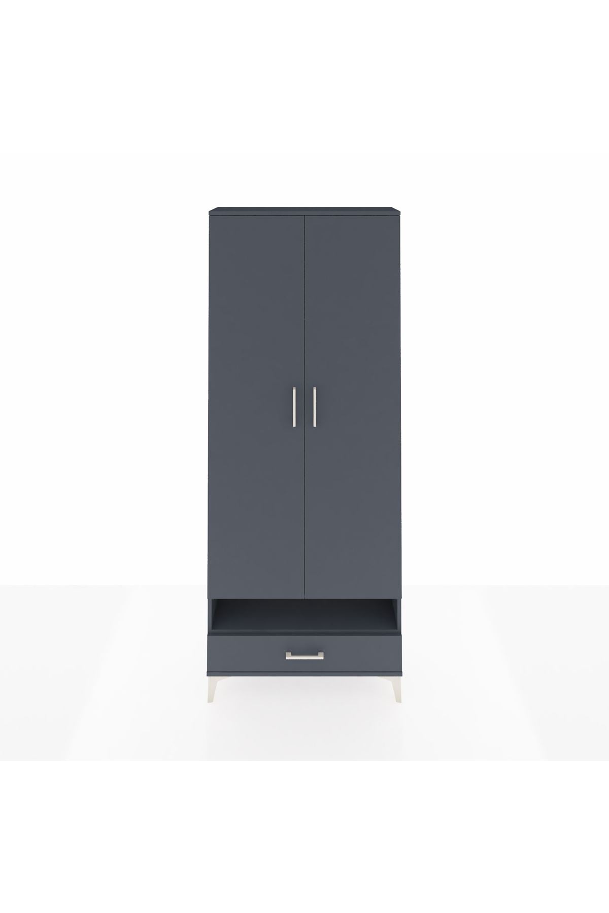 Arges Dolap 2 Raflı Tek Çekmeceli Tek Askılı 88x30x221 - S30M017V5A