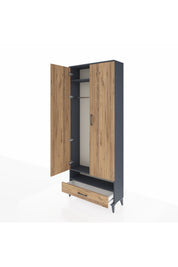 Arges Dolap 2 Raflı Tek Çekmeceli Tek Askılı 88x30x221 - S30M017V6A
