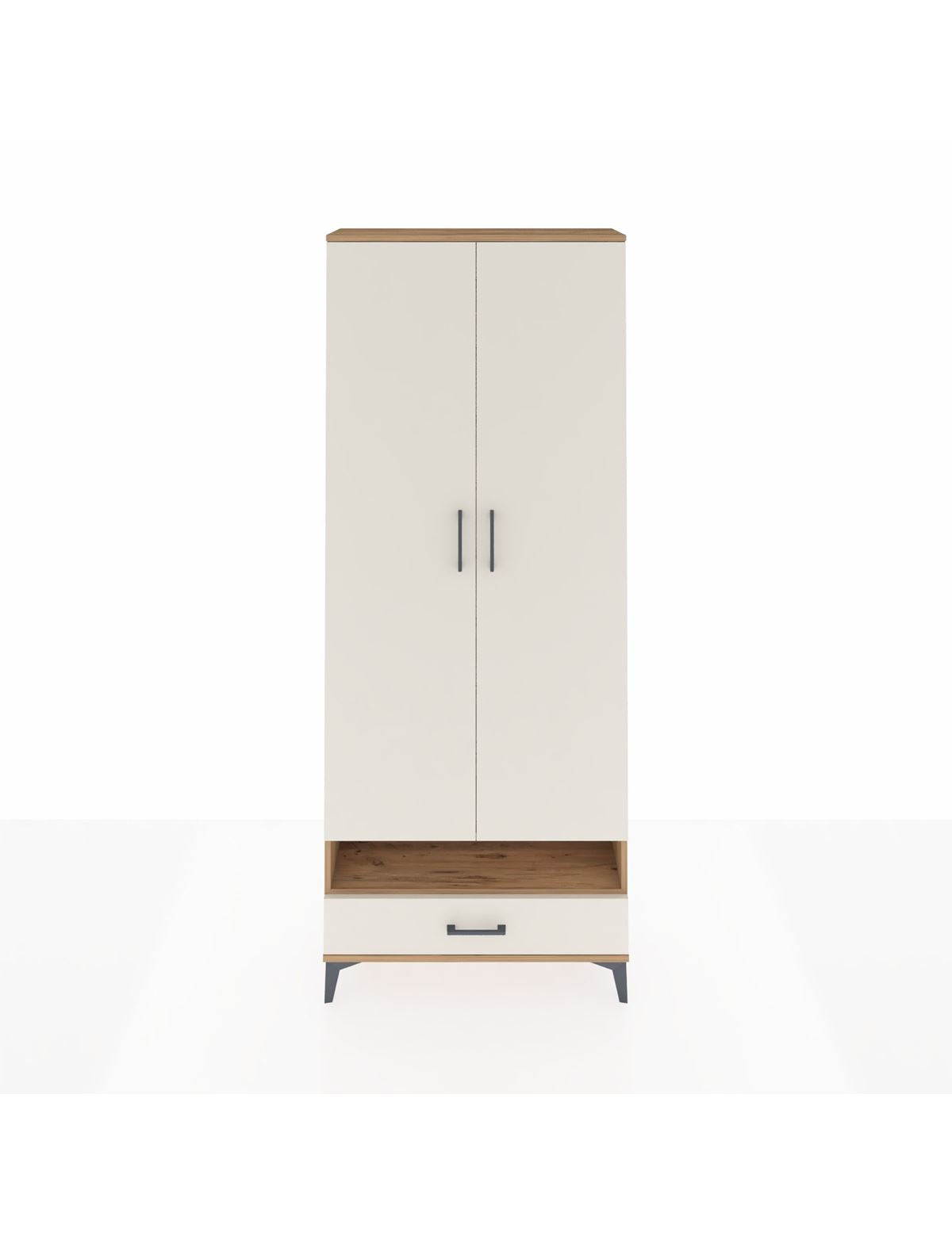 Arges Dolap 2 Raflı Tek Çekmeceli Tek Askılı 88x30x221 - S30M017V7A