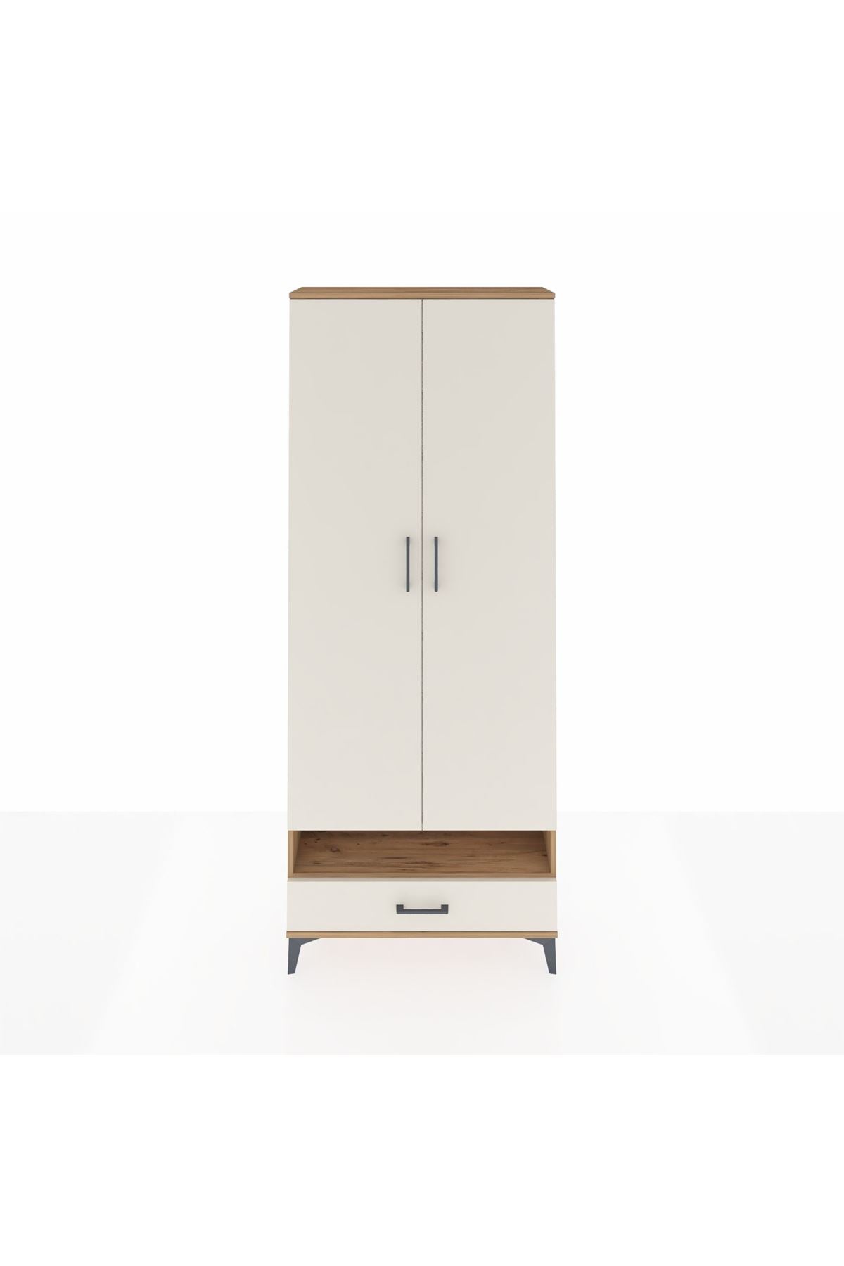 Arges Dolap 2 Raflı Tek Çekmeceli Tek Askılı 88x30x221 - S30M017V7A