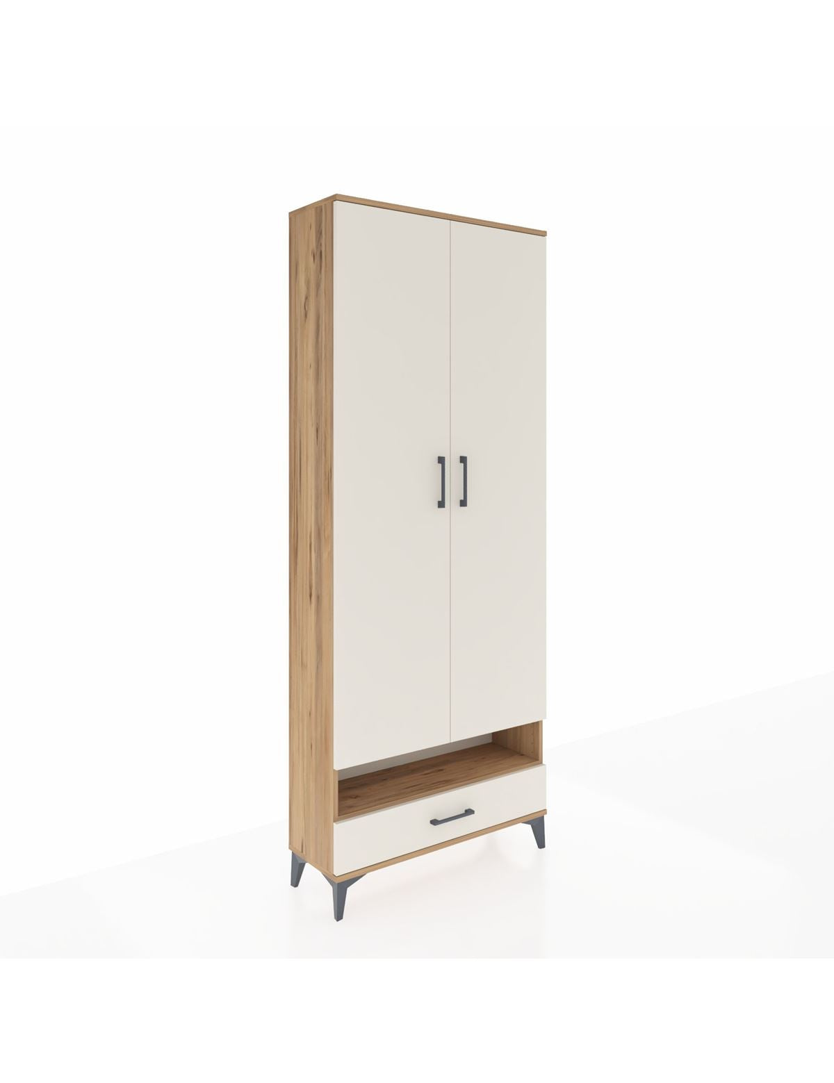 Arges Dolap 2 Raflı Tek Çekmeceli Tek Askılı 88x30x221 - S30M017V7A
