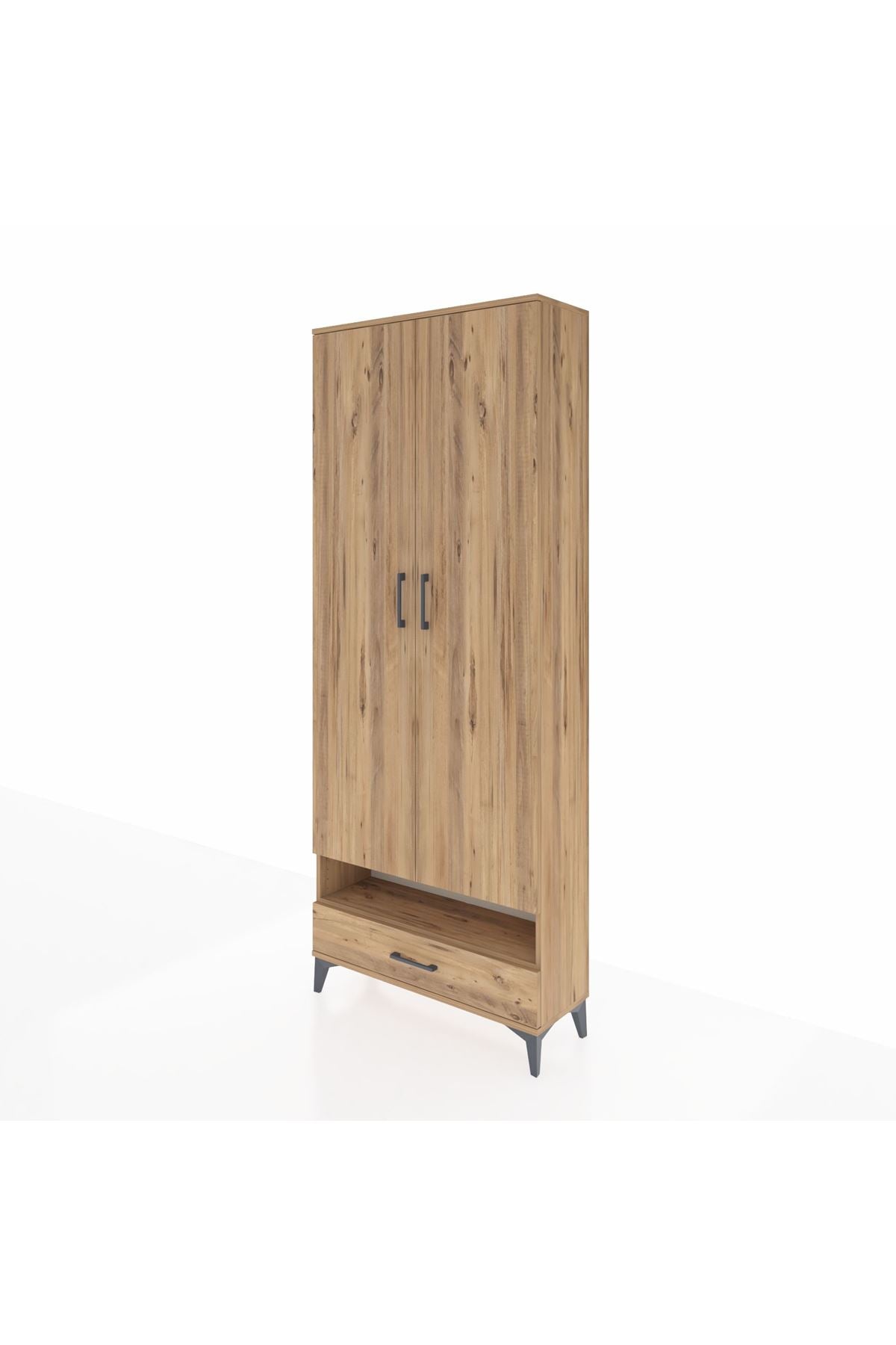 Arges Dolap 2 Raflı Tek Çekmeceli Tek Askılı 88x30x221 - S30M017V9A