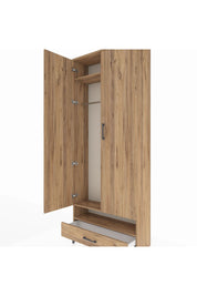 Arges Dolap 2 Raflı Tek Çekmeceli Tek Askılı 88x30x221 - S30M017V9A