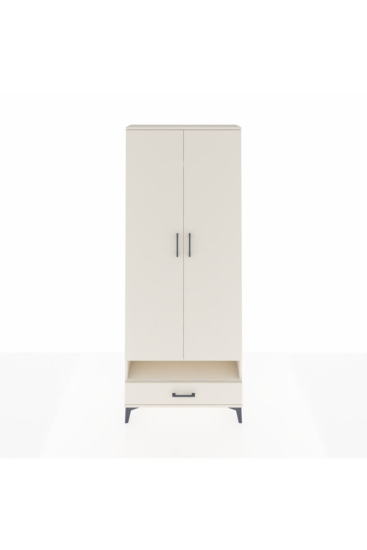 Arges Dolap 6 Raflı Tek Çekmeceli 2 Kapaklı 88x30x221 - S30M018V1A