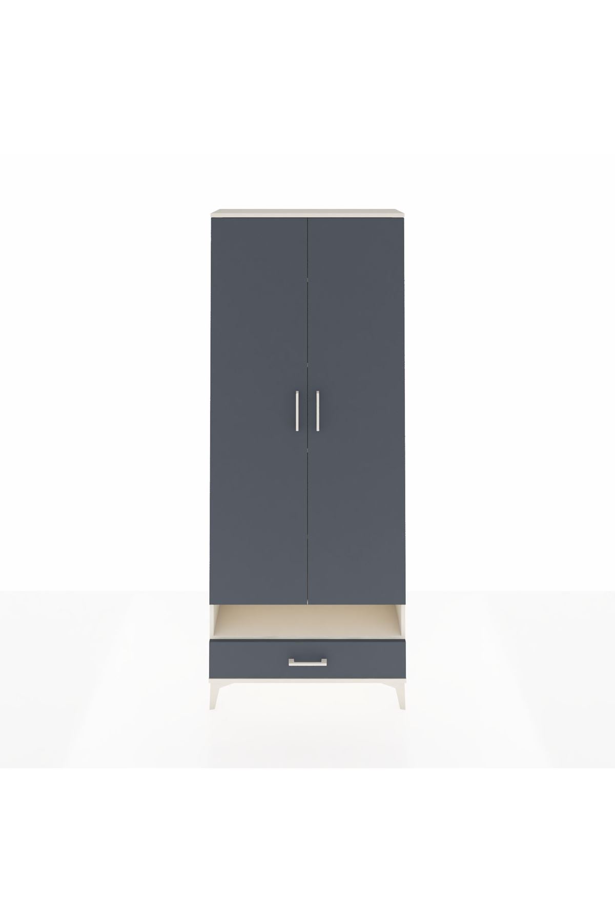 Arges Dolap 6 Raflı Tek Çekmeceli 2 Kapaklı 88x30x221 - S30M018V2A