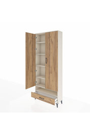 Arges Dolap 6 Raflı Tek Çekmeceli 2 Kapaklı 88x30x221 - S30M018V3A