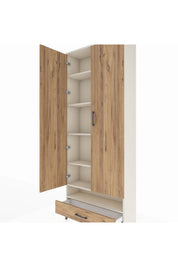Arges Dolap 6 Raflı Tek Çekmeceli 2 Kapaklı 88x30x221 - S30M018V3A