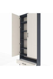 Arges Dolap 6 Raflı Tek Çekmeceli 2 Kapaklı 88x30x221 - S30M018V4A