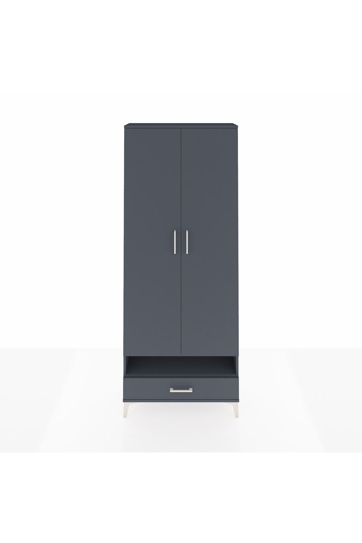 Arges Dolap 6 Raflı Tek Çekmeceli 2 Kapaklı 88x30x221 - S30M018V5A