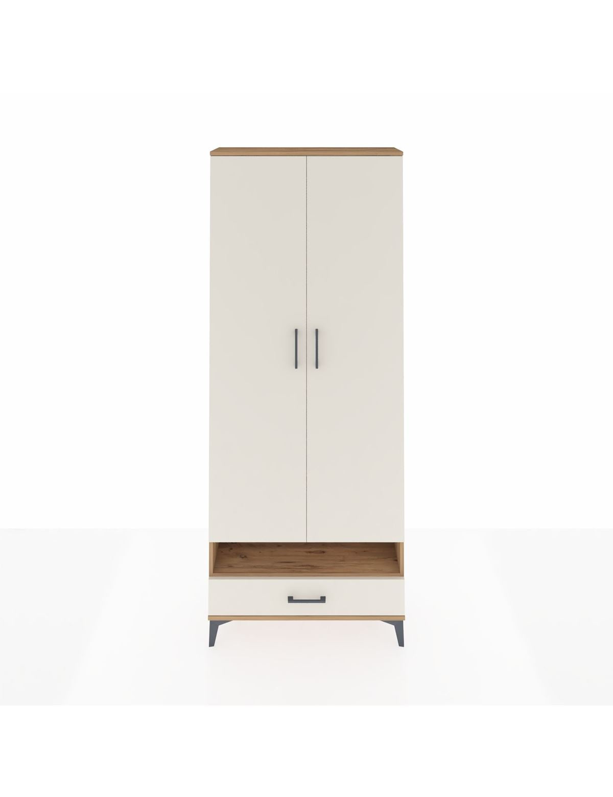 Arges Dolap 6 Raflı Tek Çekmeceli 2 Kapaklı 88x30x221 - S30M018V7A