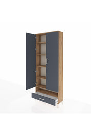 Arges Dolap 6 Raflı Tek Çekmeceli 2 Kapaklı 88x30x221 - S30M018V8A