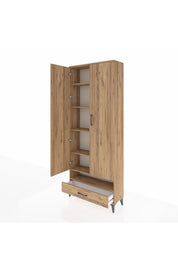 Arges Dolap 6 Raflı Tek Çekmeceli 2 Kapaklı 88x30x221 - S30M018V9A
