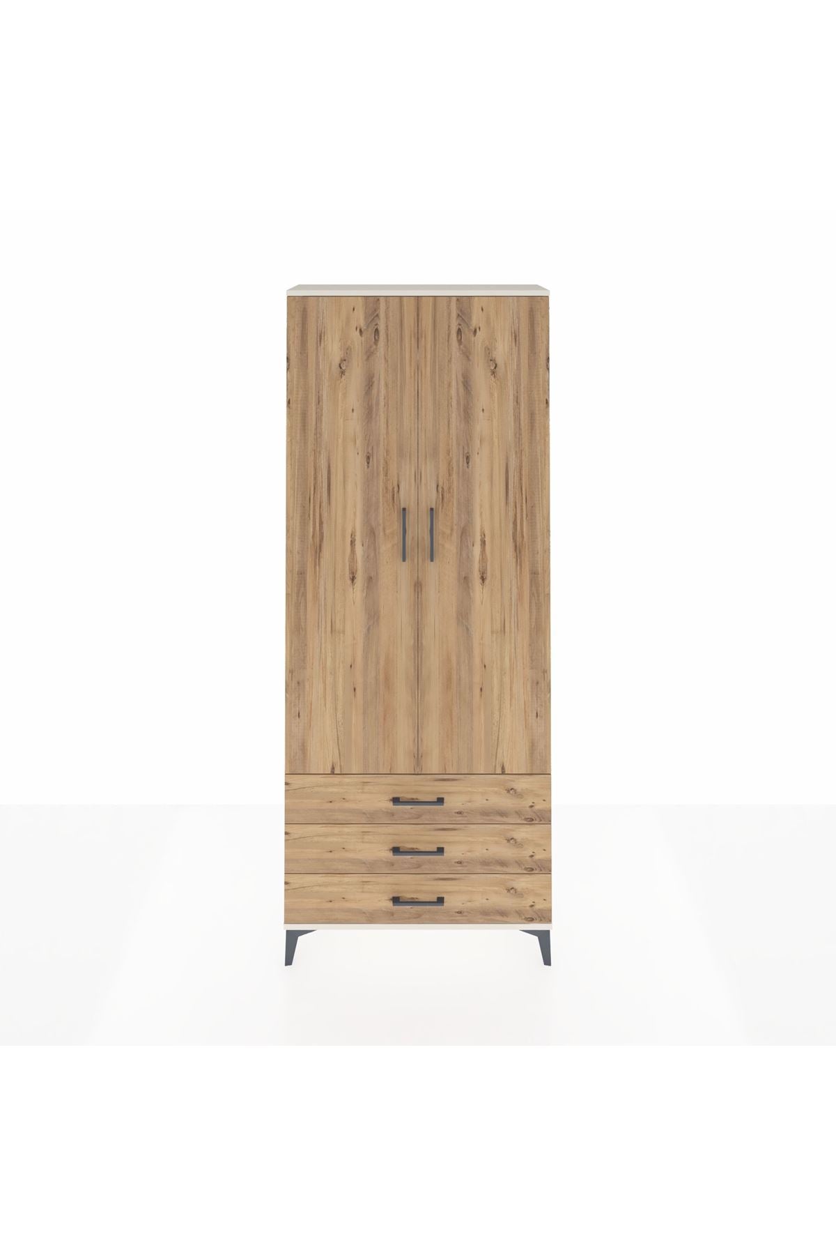 Arges Dolap 2 Raflı 3 Çekmeceli Tek Askılı 88x30x221 - S30M019V3A