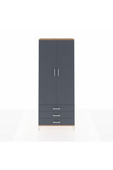Arges Dolap 2 Raflı 3 Çekmeceli Tek Askılı 88x30x221