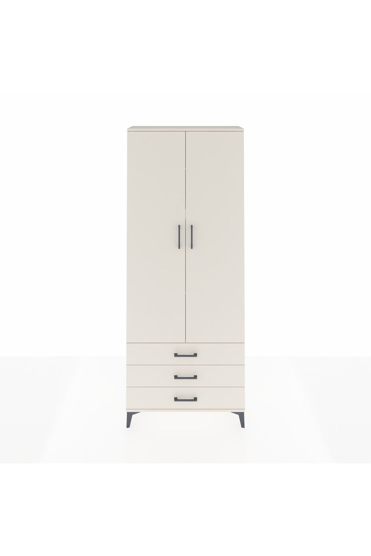 Arges Dolap 4 Raflı 3 Çekmeceli 2 Kapaklı 88x30x221 - S30M020V1A