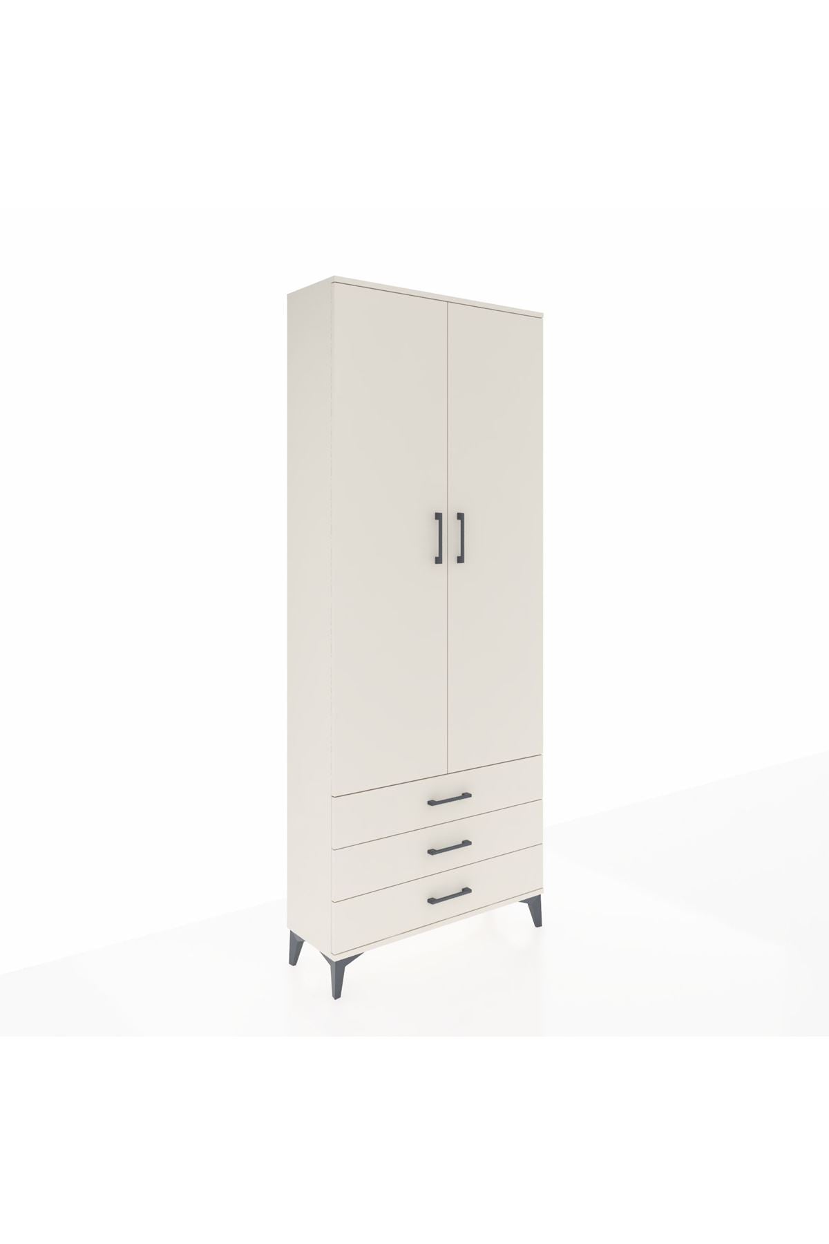 Arges Dolap 4 Raflı 3 Çekmeceli 2 Kapaklı 88x30x221 - S30M020V1A