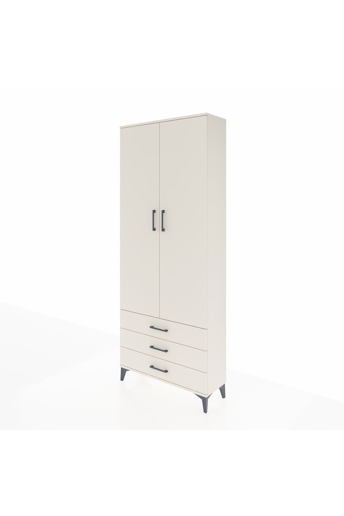 Arges Dolap 4 Raflı 3 Çekmeceli 2 Kapaklı 88x30x221 - S30M020V1A