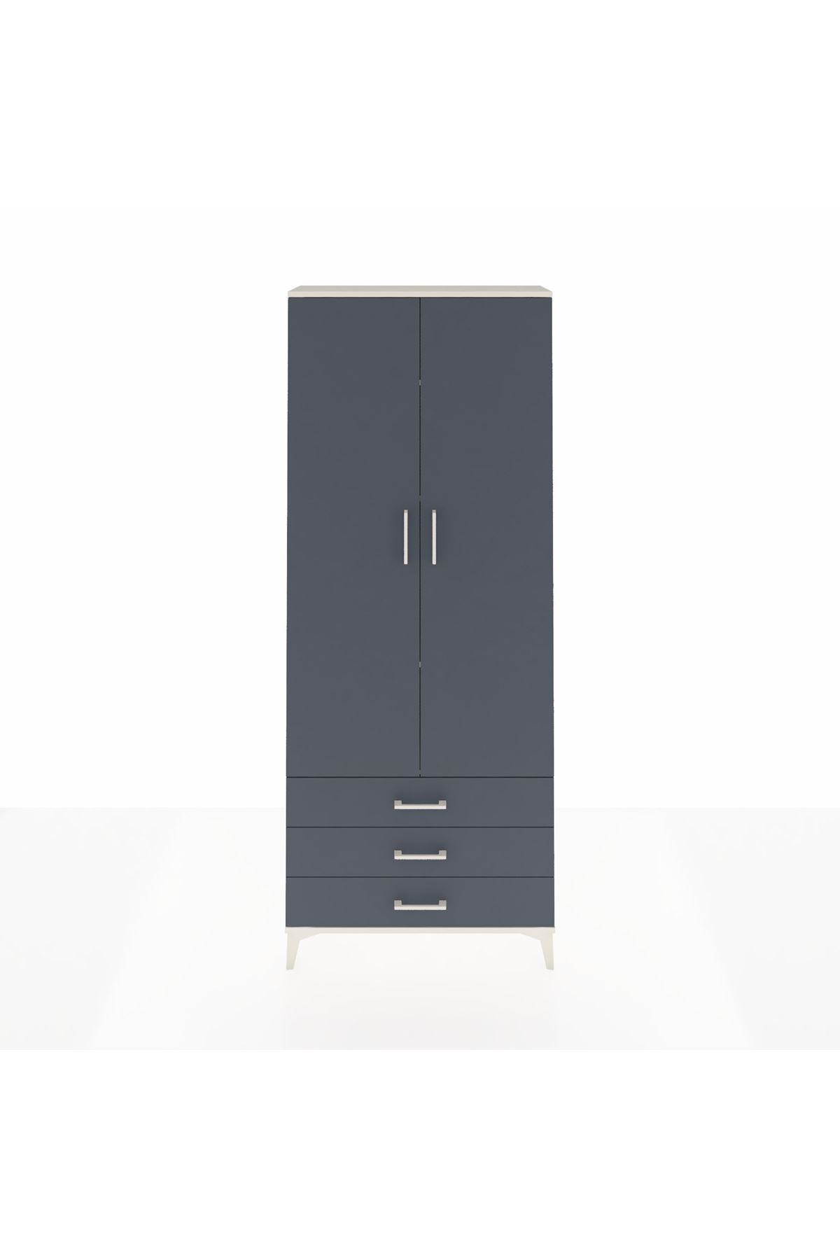 Arges Dolap 4 Raflı 3 Çekmeceli 2 Kapaklı 88x30x221 - S30M020V2A