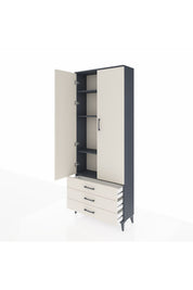 Arges Dolap 4 Raflı 3 Çekmeceli 2 Kapaklı 88x30x221 - S30M020V4A