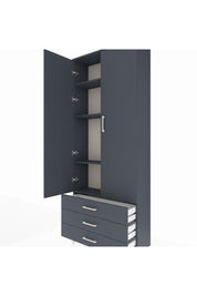 Arges Dolap 4 Raflı 3 Çekmeceli 2 Kapaklı 88x30x221 - S30M020V5A