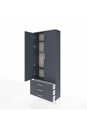 Arges Dolap 4 Raflı 3 Çekmeceli 2 Kapaklı 88x30x221 - S30M020V5A