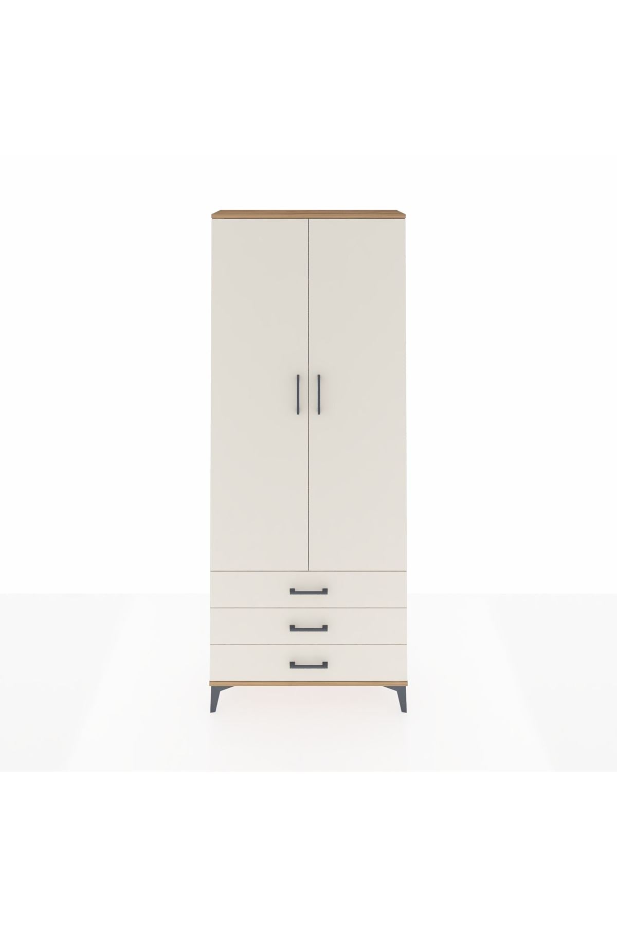 Arges Dolap 4 Raflı 3 Çekmeceli 2 Kapaklı 88x30x221 - S30M020V7A