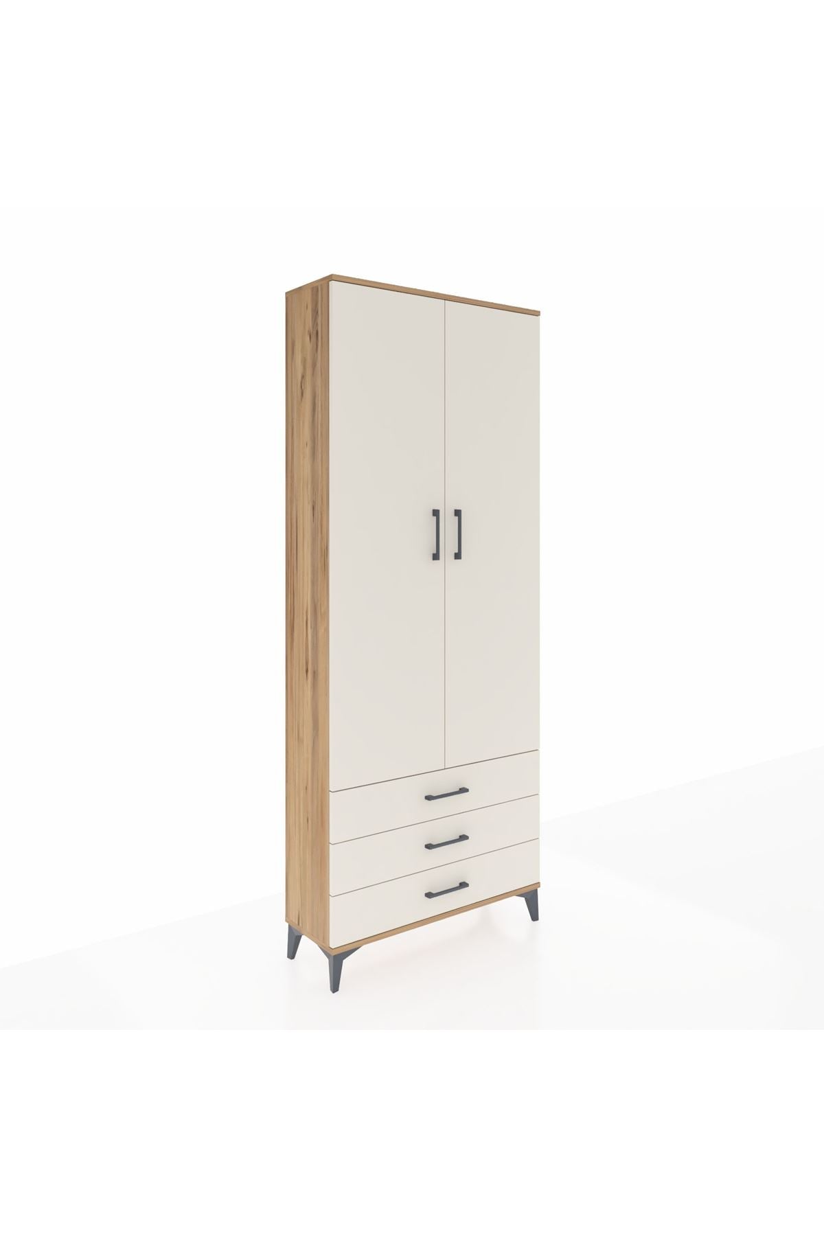Arges Dolap 4 Raflı 3 Çekmeceli 2 Kapaklı 88x30x221 - S30M020V7A