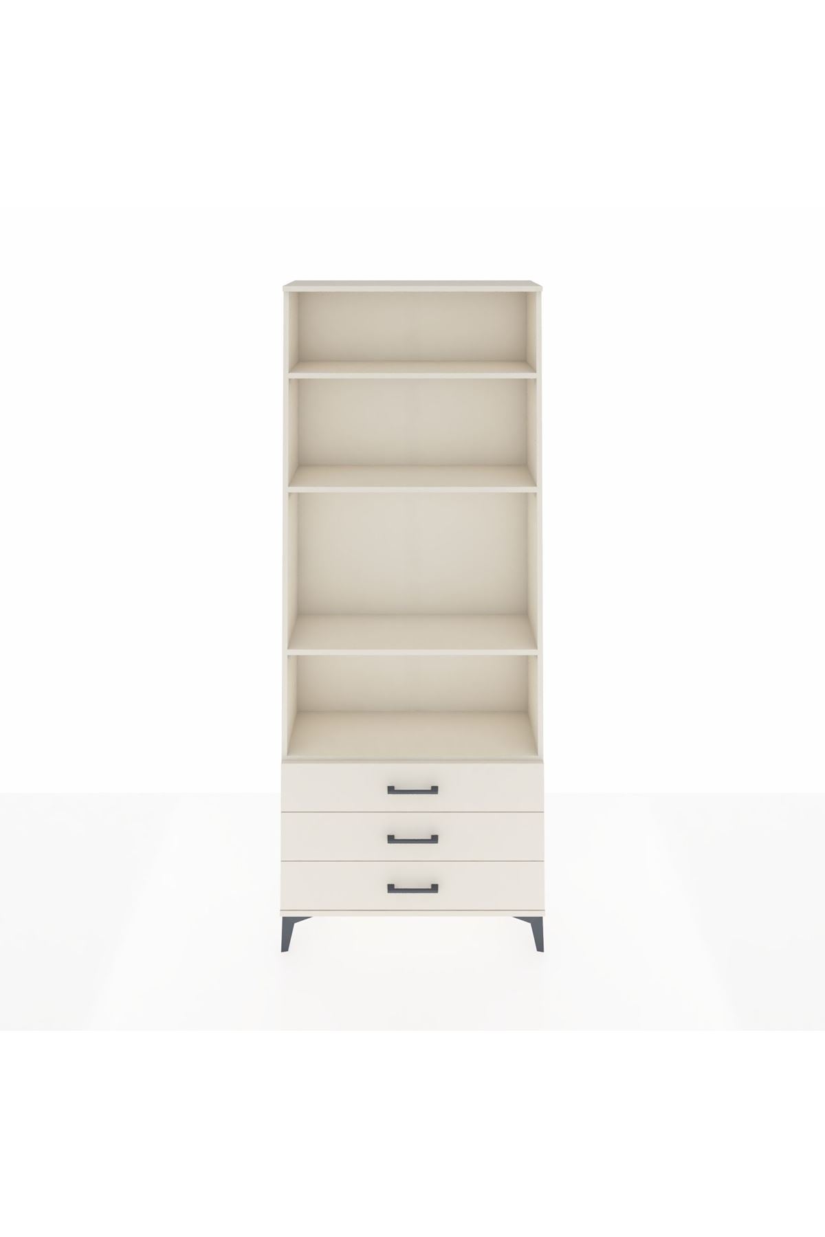 Arges Dolap 4 Raflı 3 Çekmeceli 88x30x221 - S30M021V1A