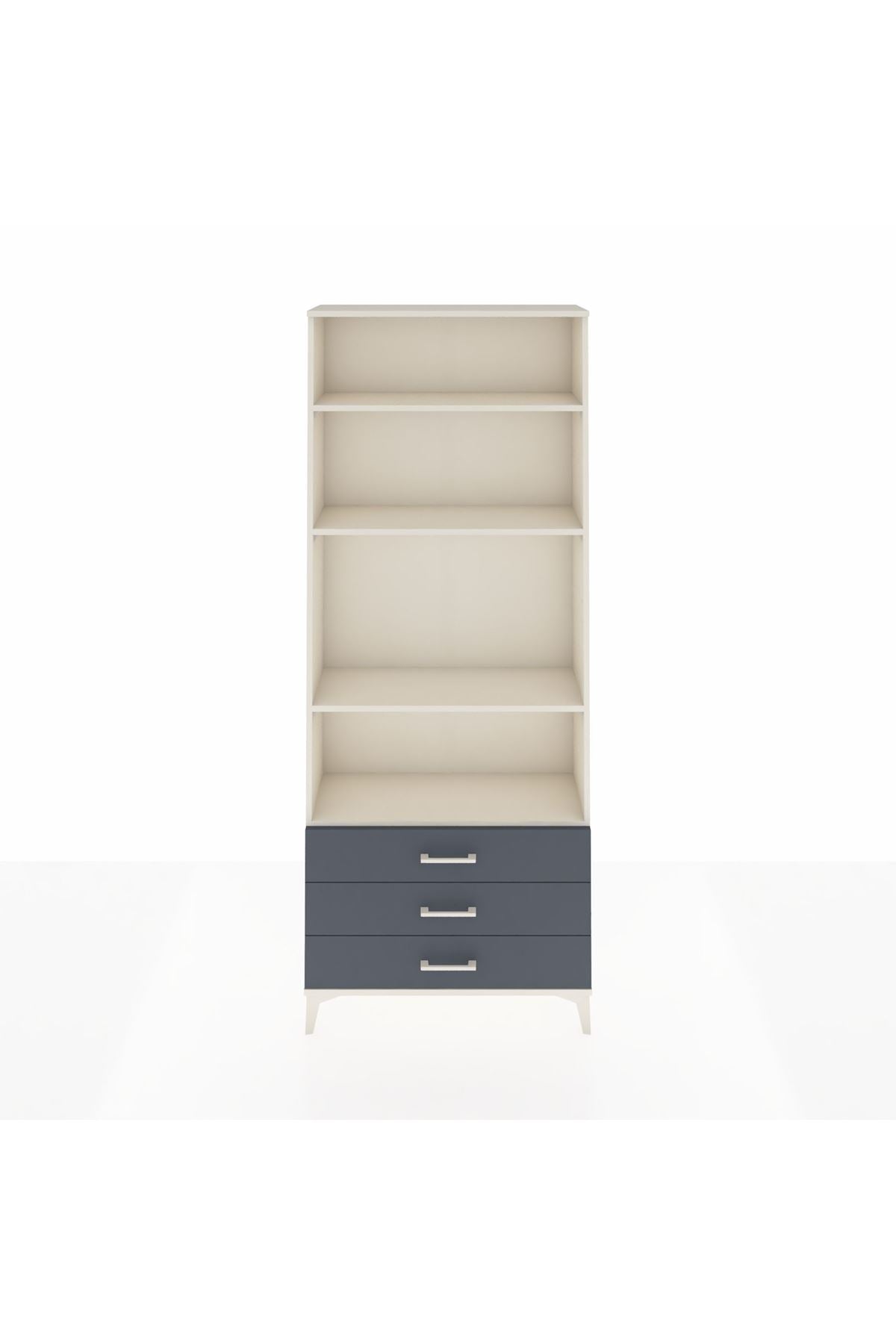 Arges Dolap 4 Raflı 3 Çekmeceli 88x30x221 - S30M021V2A