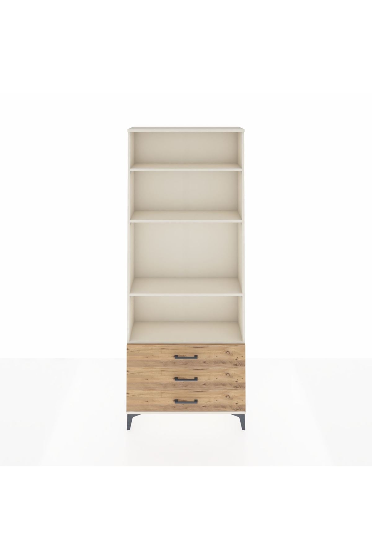 Arges Dolap 4 Raflı 3 Çekmeceli 88x30x221 - S30M021V3A