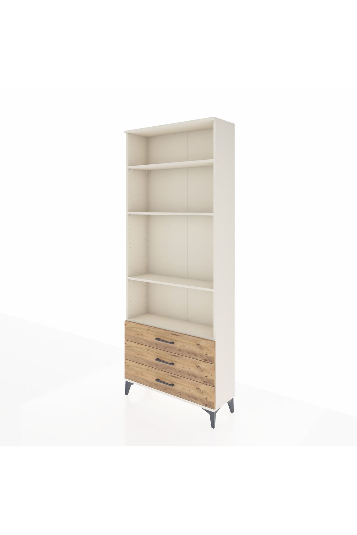 Arges Dolap 4 Raflı 3 Çekmeceli 88x30x221 - S30M021V3A
