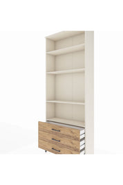 Arges Dolap 4 Raflı 3 Çekmeceli 88x30x221 - S30M021V3A