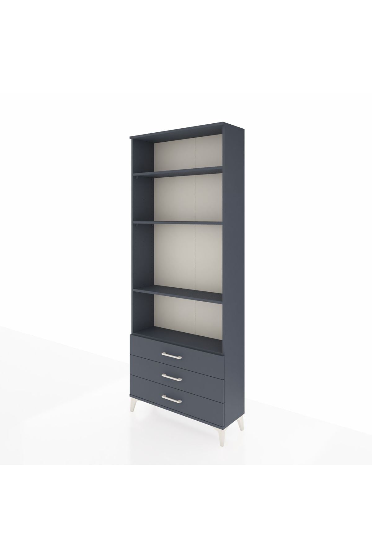 Arges Dolap 4 Raflı 3 Çekmeceli 88x30x221 - S30M021V5A