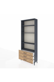 Arges Dolap 4 Raflı 3 Çekmeceli 88x30x221 - S30M021V6A
