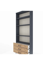 Arges Dolap 4 Raflı 3 Çekmeceli 88x30x221 - S30M021V6A