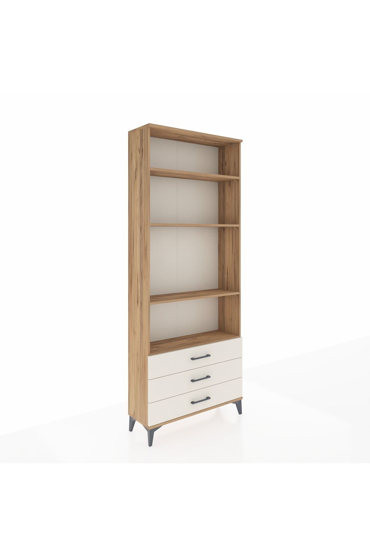 Arges Dolap 4 Raflı 3 Çekmeceli 88x30x221 - S30M021V7A