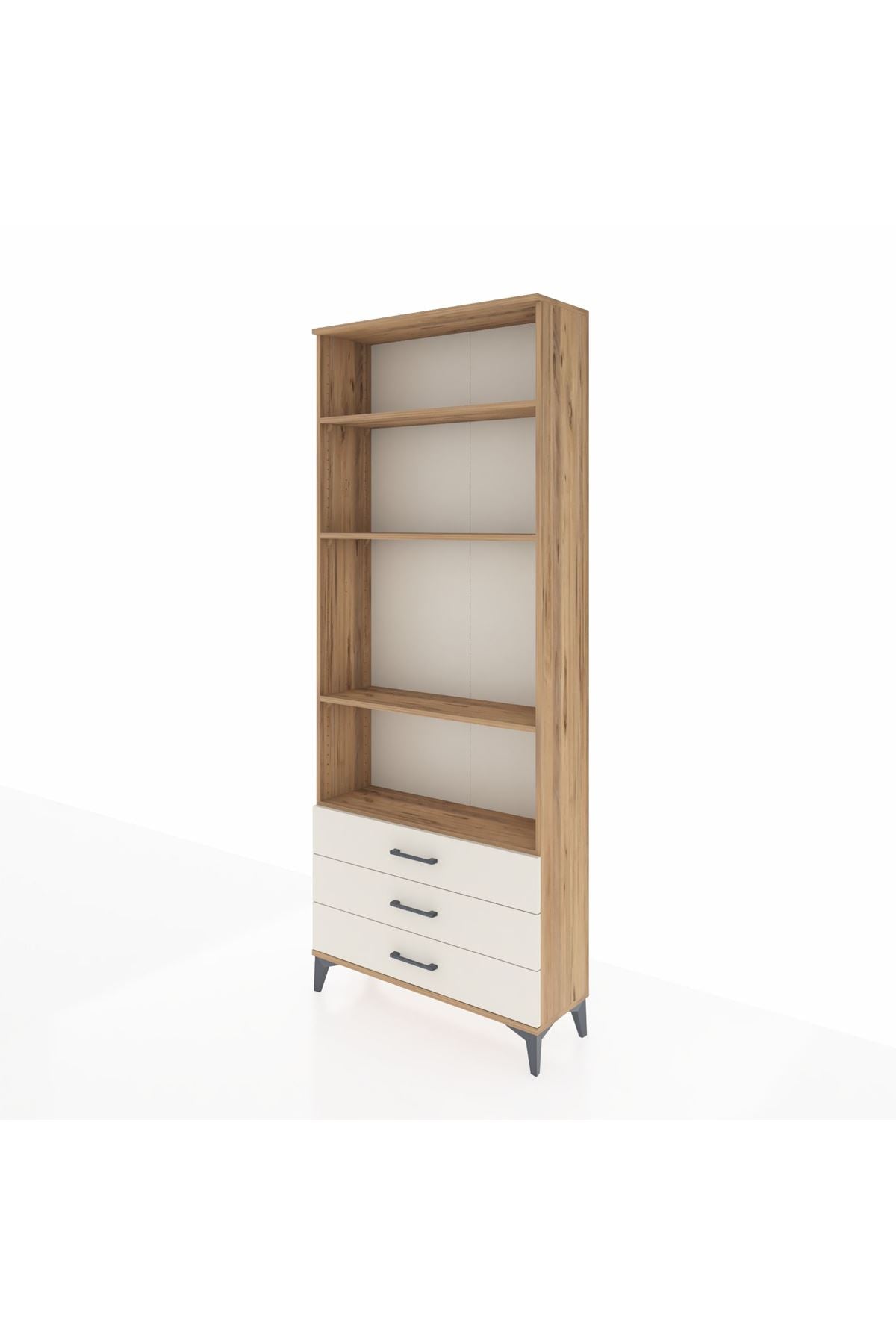 Arges Dolap 4 Raflı 3 Çekmeceli 88x30x221 - S30M021V7A