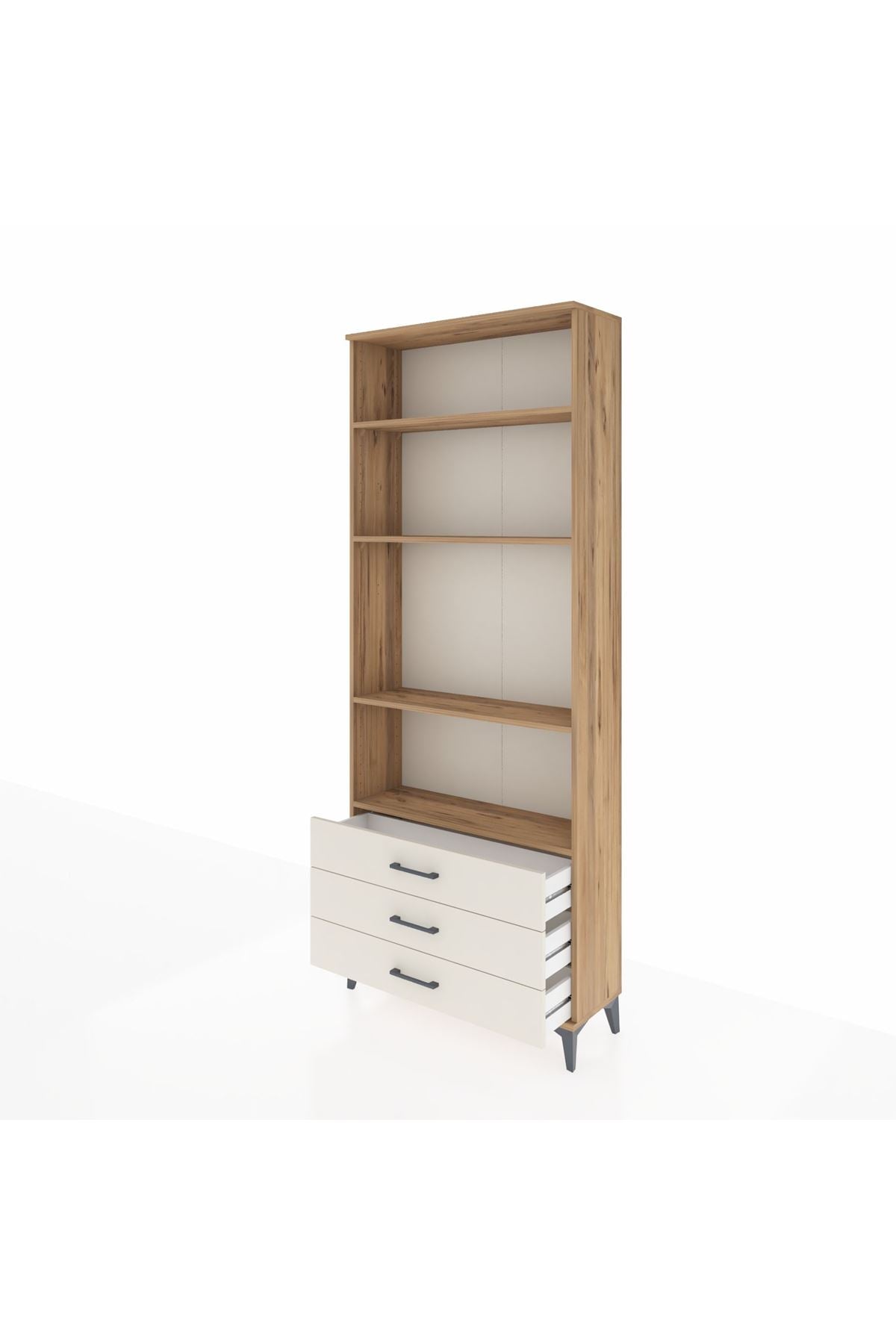 Arges Dolap 4 Raflı 3 Çekmeceli 88x30x221 - S30M021V7A