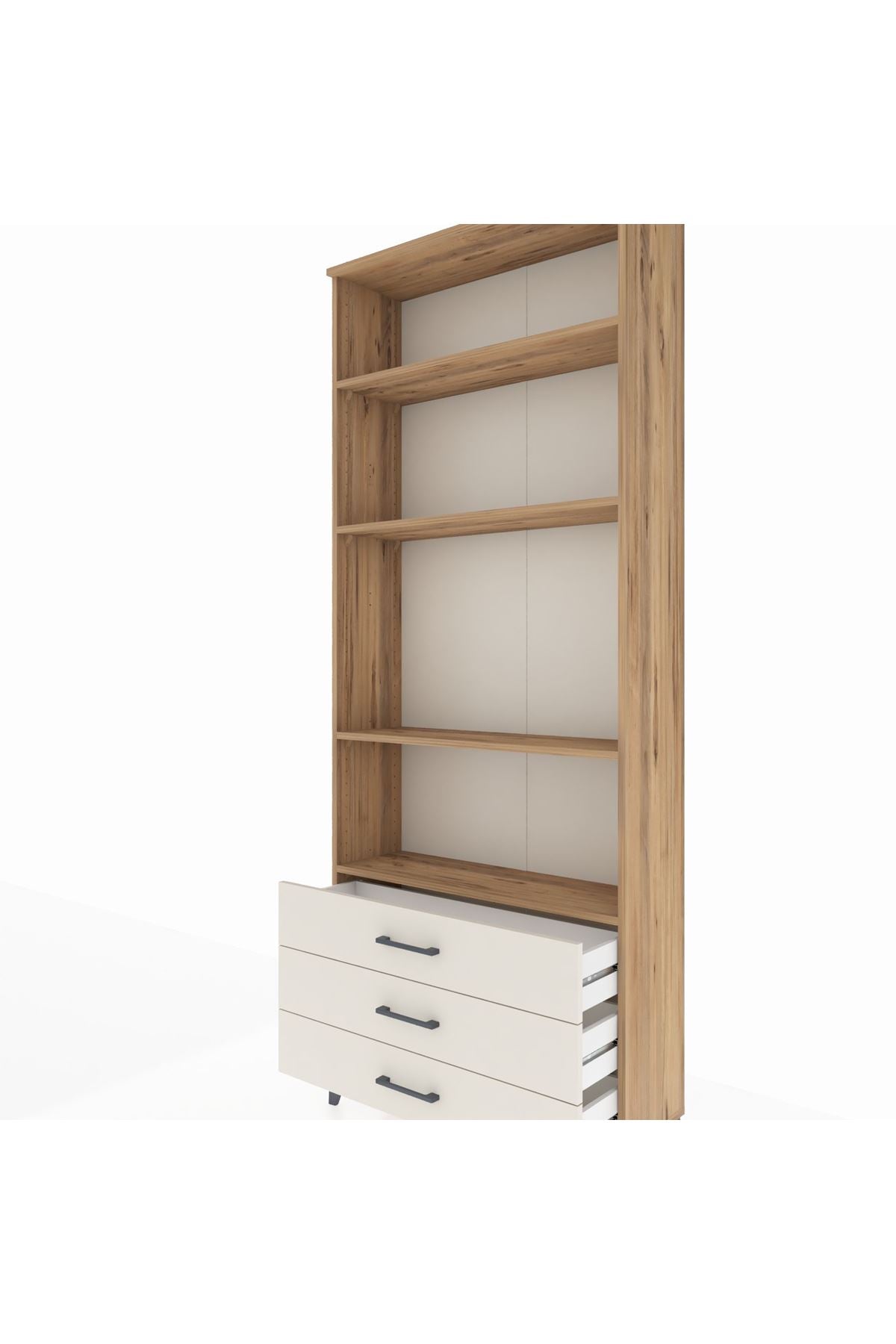 Arges Dolap 4 Raflı 3 Çekmeceli 88x30x221 - S30M021V7A
