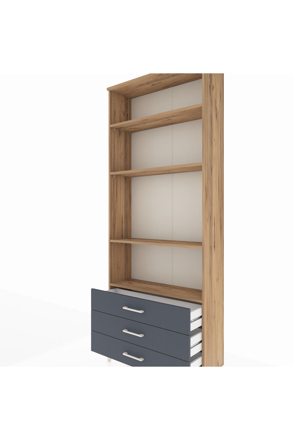 Arges Dolap 4 Raflı 3 Çekmeceli 88x30x221 - S30M021V8A